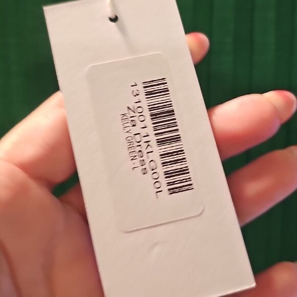 Reformation Zia Knit Mini Dress in Kelly Green Size Large , NWT - Picture 6 of 6